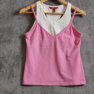Vintage SO Real SO Right  Pink & White Top Girls Size Large